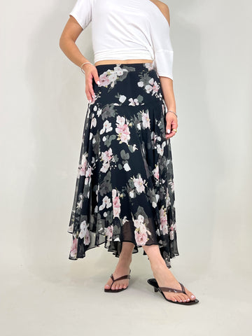 floral midi skirt