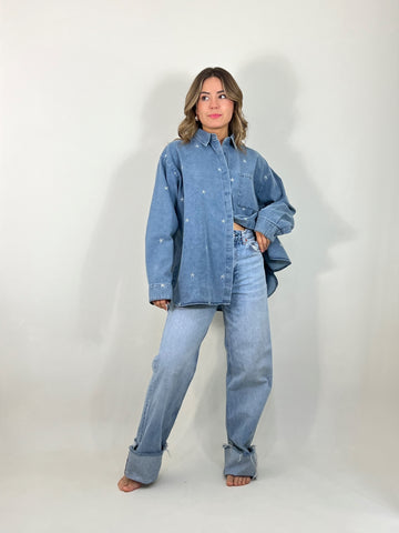 flor denim shirt