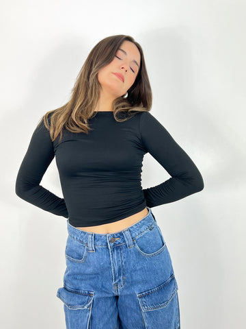 lower back long sleeve top