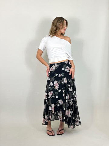 floral midi skirt