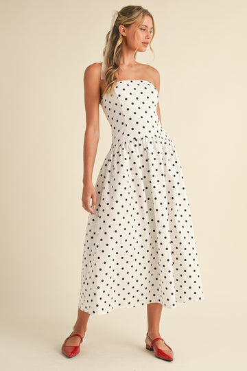 polkadot strapless