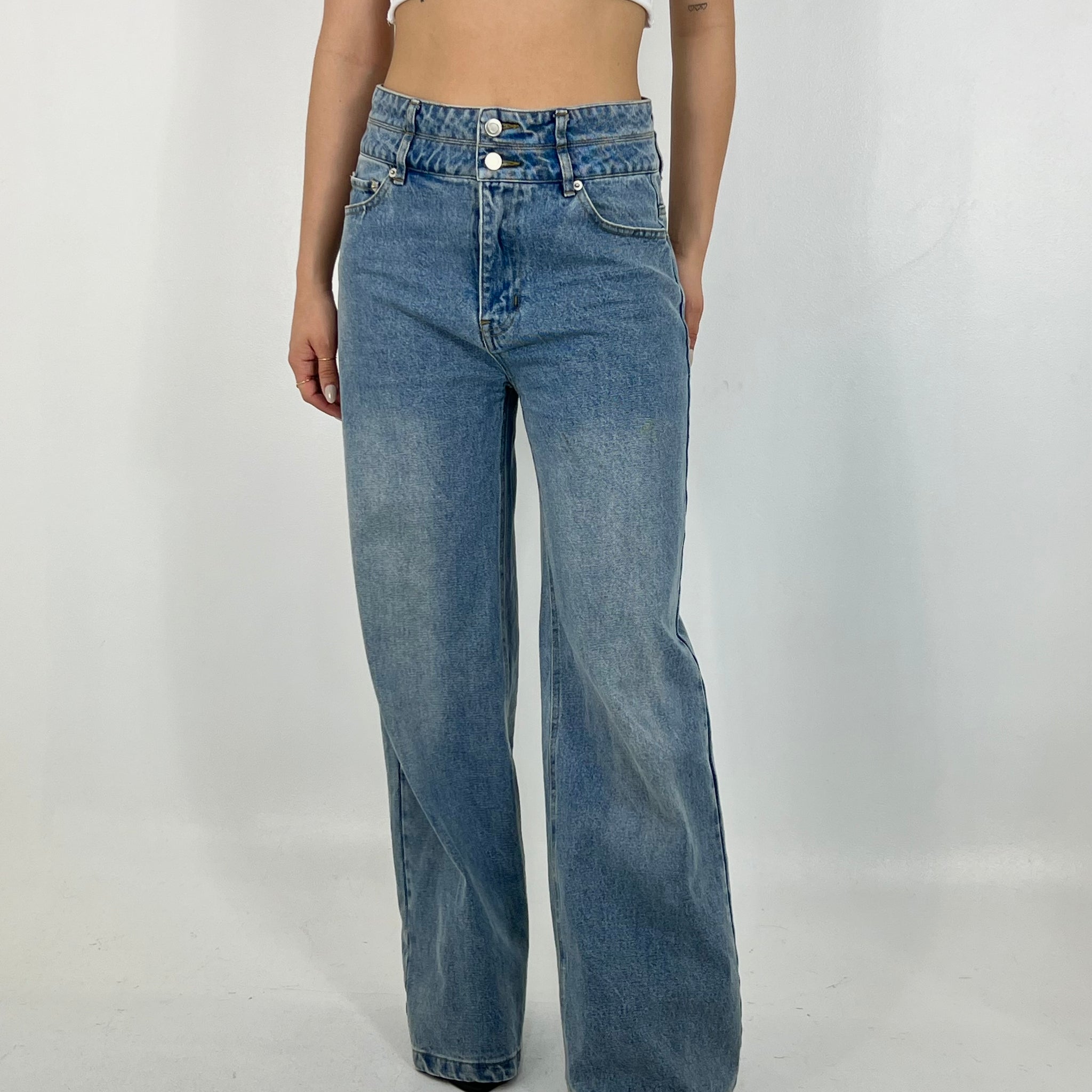 double waist jeans