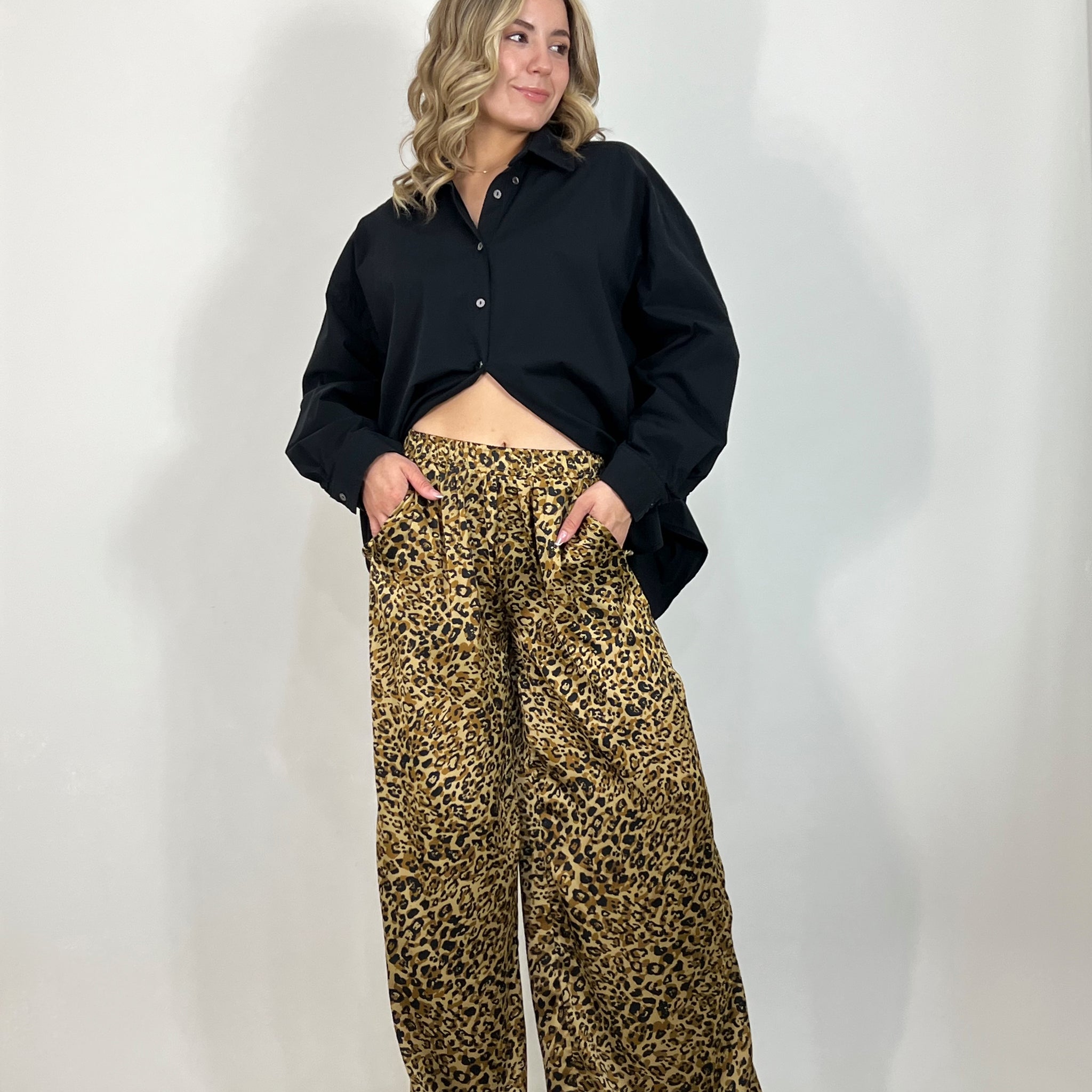 animal print palazzo