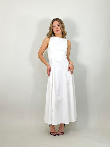 white summer midi dress