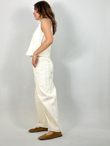 Cream jeans