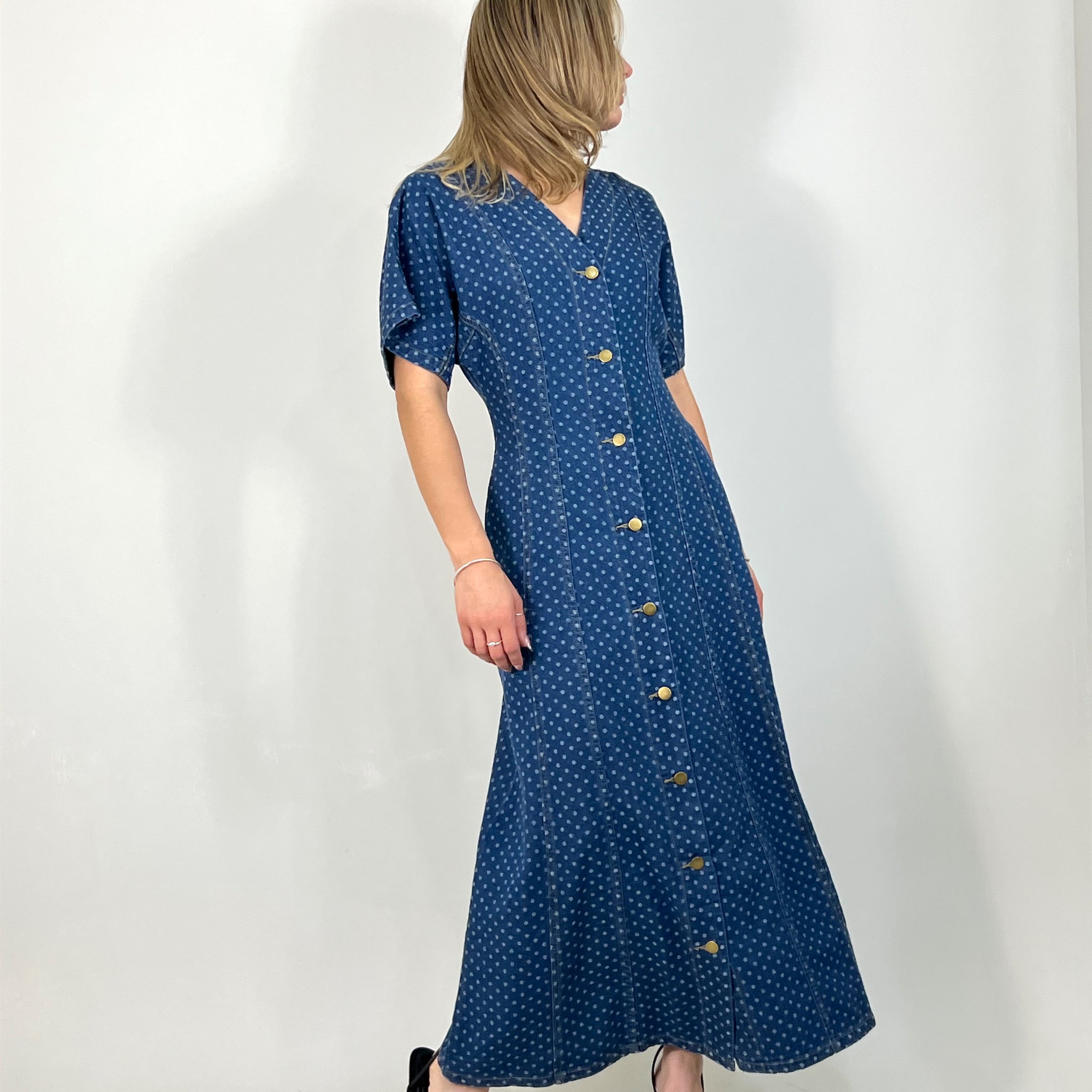 polkadot denim