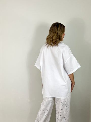 White oversized shirt