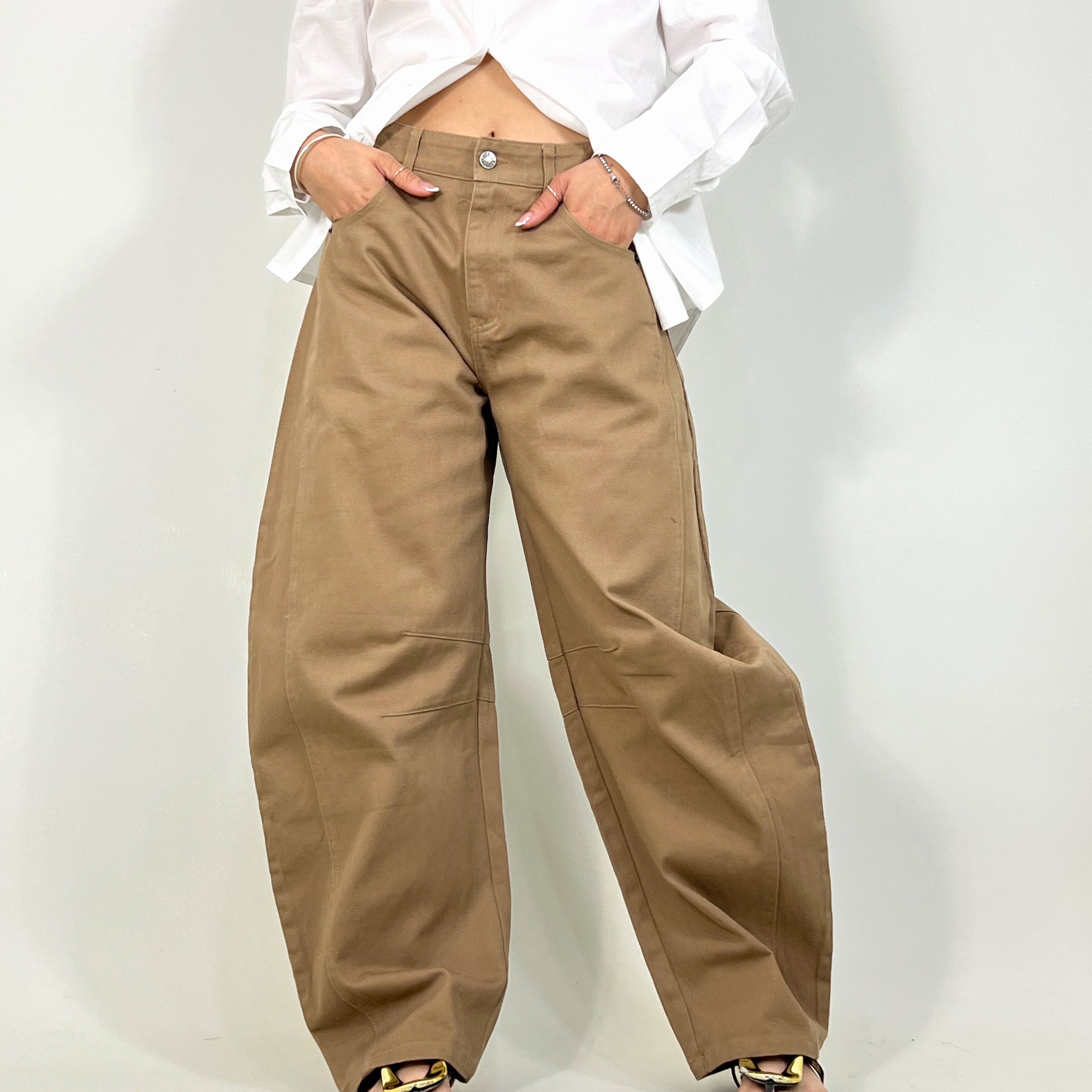 Mousse barrel jeans