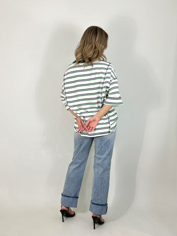 Oversized green stripes