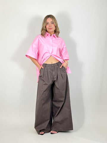 Pink oversized shirt